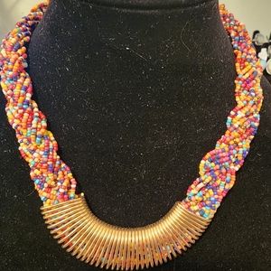 #1 Braided Bead Statement Necklace